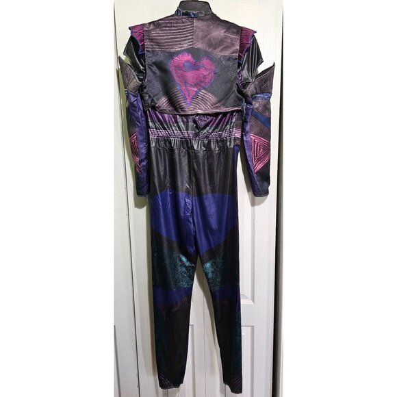 Descendants 3 Mal Kids Costume 14-16 Jumpsuit Vest Glovettes Gloves Disney Girls - Picture 5 of 7